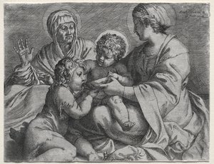 Madonna met de Kom door Annibale Carracci