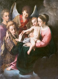 Mystiek huwelijk van Sint-Catharina door Annibale Carracci