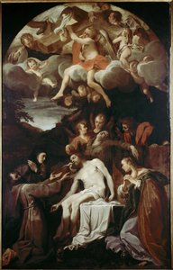 Piëta met Sint Clara, Sint Franciscus, Sint Maria Magdalena en Sint Johannes door Annibale Carracci