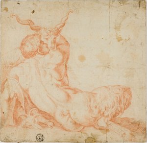 Sater en Geit door Annibale Carracci