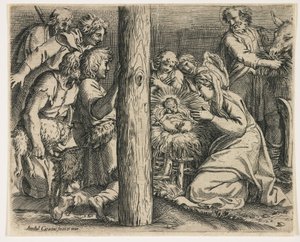 De aanbidding van de herders, c.1606 door Annibale Carracci