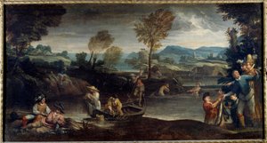 De Visvangst door Annibale Carracci