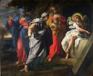De heilige vrouwen bij het graf van Christus door Annibale Carracci