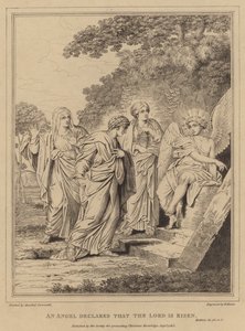 Een Engel Verklaart dat de Heer is Opgestaan door Annibale after Carracci