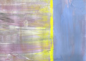 Zachtblauw-geel abstract door Annick