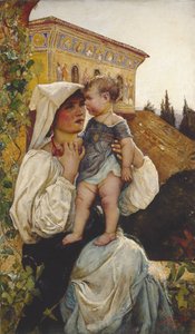 Een Italiaanse moeder en kind