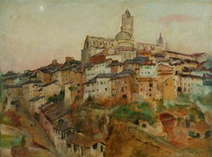 De Stad Siena door Annie Louisa Swynnerton