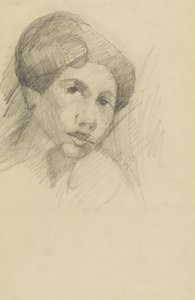 Portret van een dame door Anny Dollschein