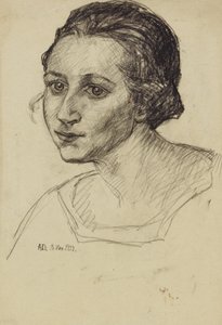 Portret van een dame door Anny Dollschein