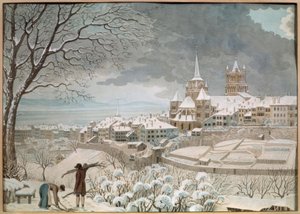 Lausanne in de sneeuw