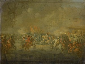 Een cavaleriegevecht door Anonymous