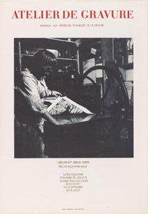 Affiche van drukkerij Atelier 63 te Parijs door Anonymous