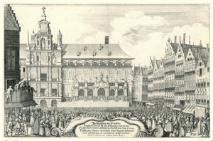 Afkondiging van de Vrede van Munster te Antwerpen, 1648 door Anonymous