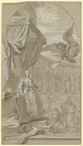 Allegorie op de ambtsaanvaarding van aartshertogin Maria Anna van Oostenrijk als landvoogdes, 1744