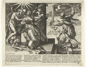Allegorie op de nood en het ontzet van Leiden, 1574 door Anonymous