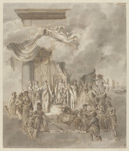 Allegorie op de regering van koning Willem I, 1838 door Anonymous