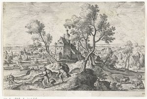 Apollo vervolgt Daphne door Anonymous