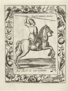 Arabische hoofdman te paard door Anonymous
