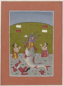 Avatar van Vishnu die verrijst uit de bek van een vis, Avatars van Vishnu