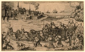 Bedevaart van de verdreven Boheemse en Hongaarse jezuïeten naar het Amsterdamse rasphuis, 1619 door Anonymous