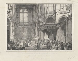 Beëdiging van Z.M. Koning Willem III. in de Nieuwe Kerk te Amsterdam 12 Mei 1849 door Anonymous