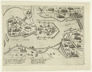 Beleg van Schenkenschans door de Spanjaarden, 1599 door Anonymous