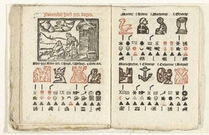 Bladzijden met de voorspelling voor de maand november, 1712