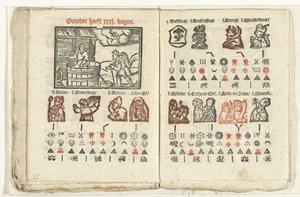 Bladzijden met de voorspelling voor de maand oktober, 1712