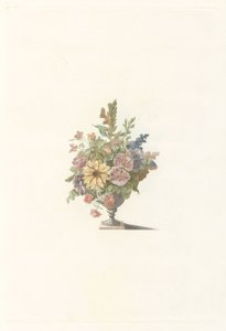 Bloemenvaas met onder andere een zonnebloem door Anonymous