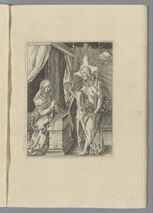 Christus verschijnt aan zijn moeder (De kleine Passie) (Passio Christi Ab Alberto Durer Nurenburgensi Effigiata) door Anonymous