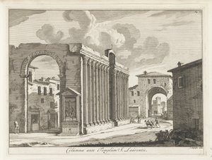 Colonnade van de San Lorenzo te Rome door Anonymous