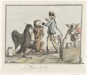 De Nederlandse Leeuw wordt geschoren, 1787 door Anonymous