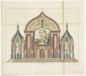 De Vernietiging van de Oude Constitutie, decoratie op de Botermarkt, 1795 door Anonymous