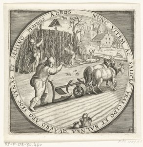 De maand maart, ploegen, ca. 1600