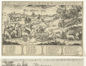 De slapende leeuw, 1567 door Anonymous