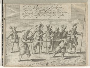 De strijd om de Gouden Stok, 1608 door Anonymous
