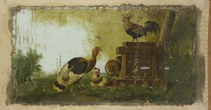 Decoratief stuk met gevogelte door Anonymous