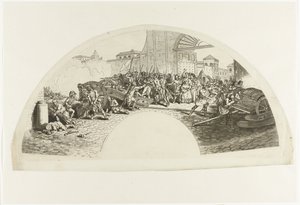 Dood van de Spaanse patriotten Luis Daoiz en Pedro Velarde y Santillán bij de verdediging van Madrid tegen de Franse troepen in het Parque de Artilleria op 2 mei 1808