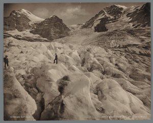 Eigergletsjer ten noordwesten van de Eiger in Zwitserland door Anonymous