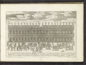 Façade van de Biblioteca Marciana te Venetië door Anonymous
