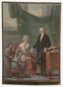 Familiegroep in interieur
