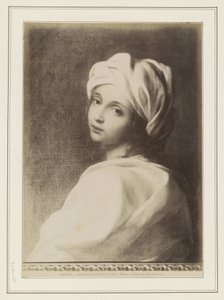 Fotoreproductie van een schilderij door Guido Reni, voorstellend Beatrice Cenci door Anonymous