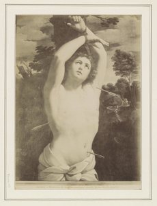 Fotoreproductie van een schilderij door Guido Reni, voorstellend het martelaarschap van Sint-Sebastiaan door Anonymous