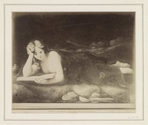 Fotoreproductie van een schilderij naar Antonio da Correggio, voorstellend de boetedoening van Maria Magdalena door Anonymous