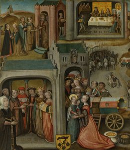 Vier scènes uit de legende van St. Elisabeth van Hongarije door Anonymous