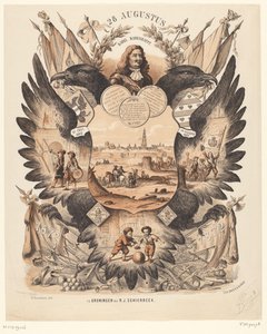 Gedenkplaat bij viering 200 jaar ontzet van Groningen 1672-1872 door Anonymous