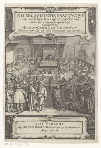 Gezicht in een rechtszaal