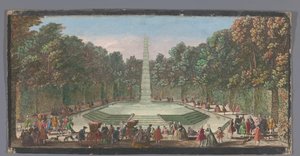 Gezicht op de Fontaine de l’Obélisque in de Tuin van Versailles door Anonymous