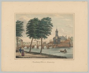 Gezicht op de Haarlemmerpoort te Amsterdam