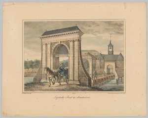 Gezicht op de Leidsepoort te Amsterdam